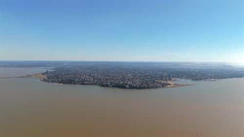 Panoramic Aerial of Posadas, Capital of Misiones Province, Argentina