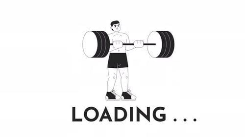 Animated Bw Powerlifter Loader