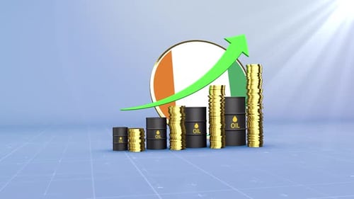 Ivory Coast Oil Revenue Growth With Rising Green Arrow