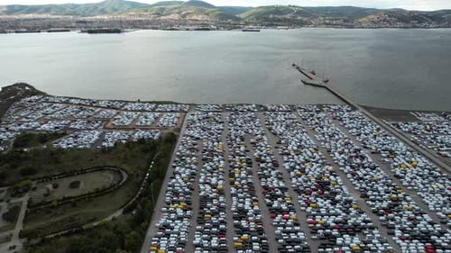 Port d'exportation d'automobiles aériennes
