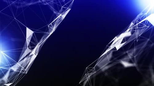 Digital Blue Background With Dots And Lines