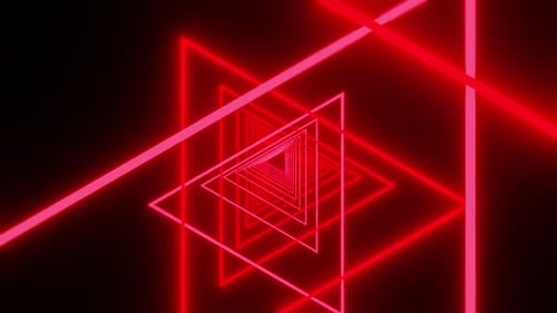 Roter dreieckiger VJ-Loop-Hintergrund für Motion-Musikclip oder Entspannung HD