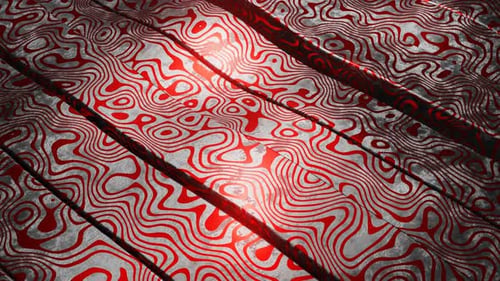 Red And Gray Block Waves Background Loop Animation In 4K
