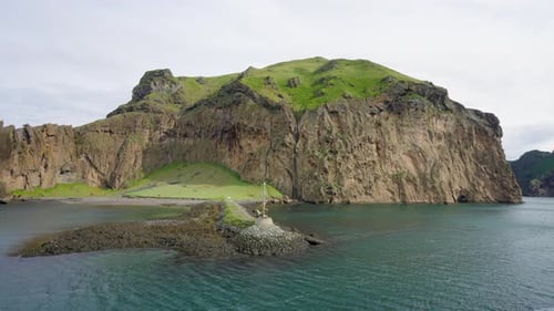 Seabirds Soaring by Cliffs on South Coast of Iceland and Reykjanes Peninsula
