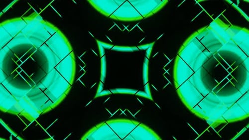 Abstract Neon Green Geometric Grid Motion Background Loop