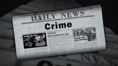 Daily News Crime Report Newspaper Headline Animation