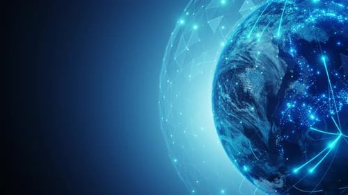 Redes de globalización de Tech Earth. Datos de línea azul.