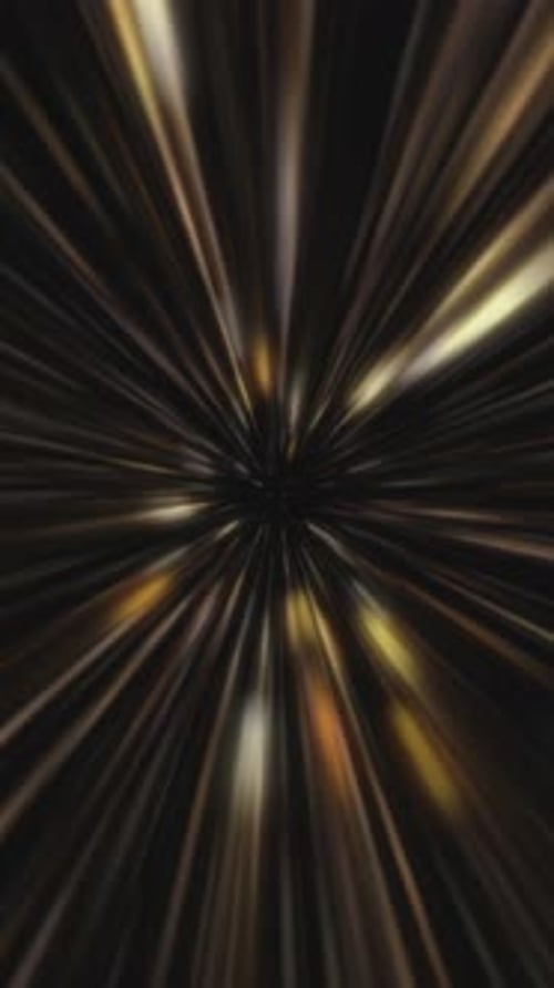 Vidéo verticale - Warp Speed Golden Galaxy Stars Space Background