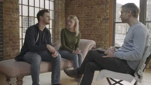 Marriage Therapy, Couple Talking to Counselor