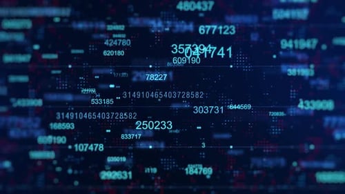 Animated Digital Data Stream Network Background