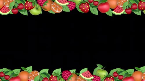 Moving Fruit frame on a seamless loop