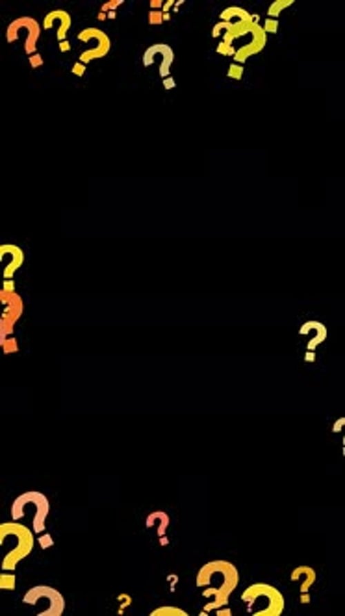 Falling Question Mark Vertical Overlay Animation