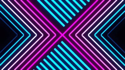 Blue And Pink Geometric Neon Background Vj Loop In 4K