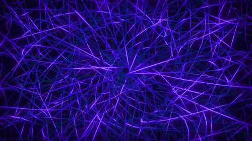 Neonlinie mit VJ-Loop-Tunnel-Hintergrund