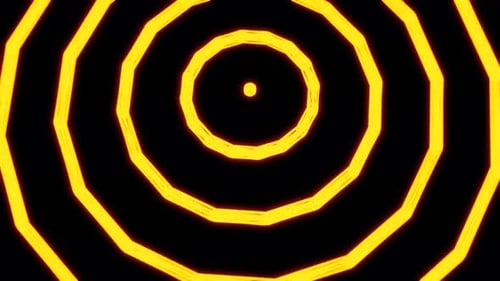 yellow circles spherical stripes surface 3d motion background vj loop