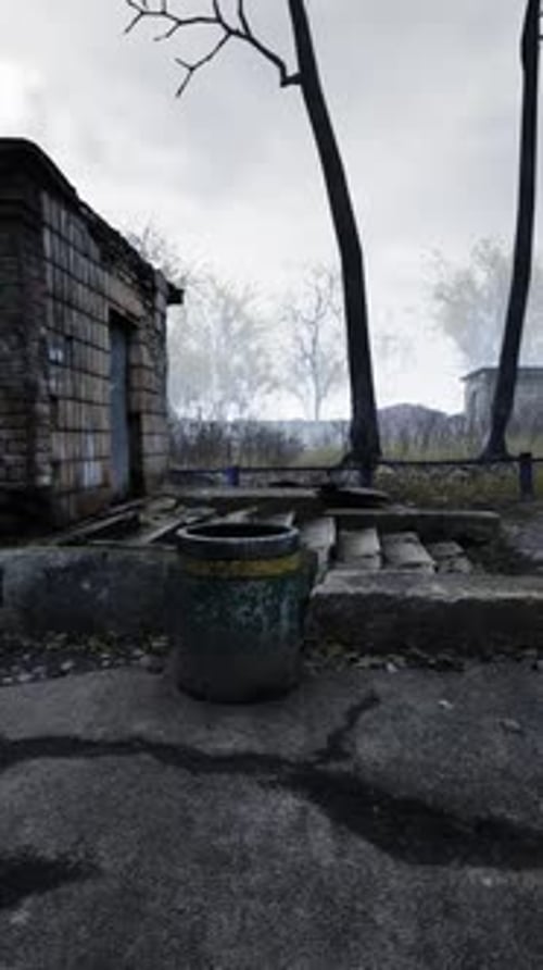 Pripyat Cityview of Exclusion Zone Near the Chernobyl Nuclear Power Plant