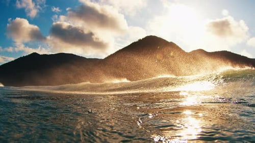 Back Side of the Breaking Wave