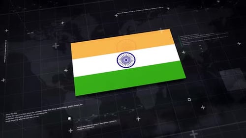 Indischer Hintergrund mit Flagge
