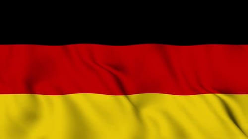 Realistic Waving German Flag Animation Loop