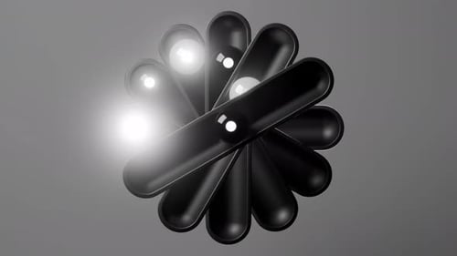 Animação de esferas satisfatórias em loop 3D