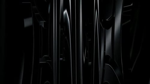 Glossy Abstract Black Tunnel Motion Background