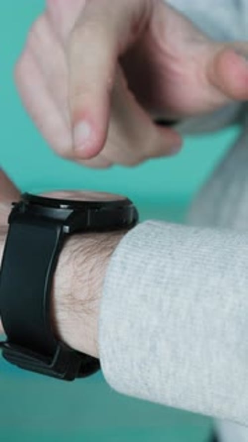 Close up of Smart Watch Scrolling on Screen