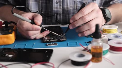 Master Soldering Broken Connector On Smartphone Board