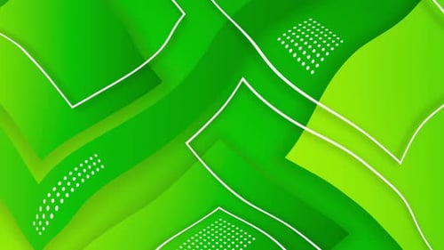 Abstract Flowing Green Shapes Motion Background