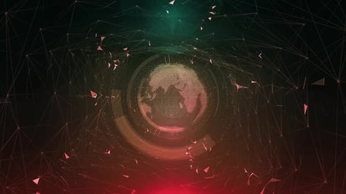 Earth Map Tech Background