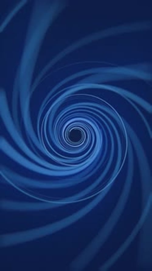 Vertical Video - Blue Spiral Light Beams Abstract Background