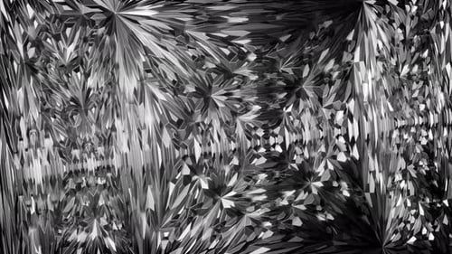 Kaleidoscopic moving glass surface of fractal mosaic tiles