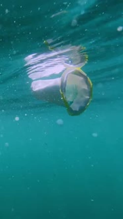 Plastic Garbage in Beautiful Sea