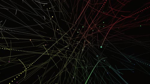 Abstract Digital Network of Connecting Lines and Dots Animation