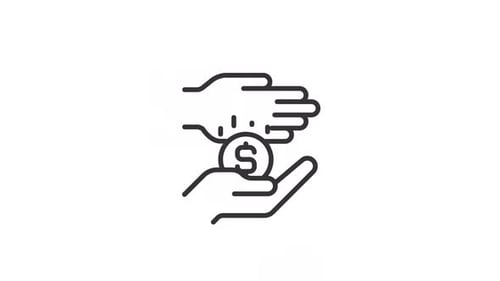 Animated Microdonation Linear Icon