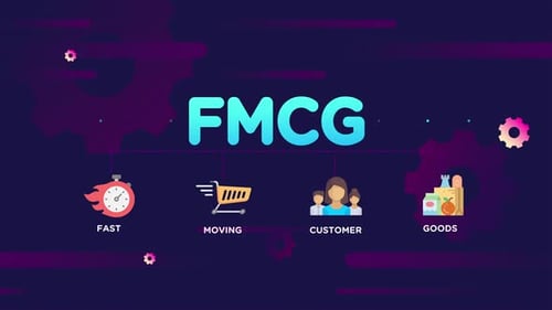 Animated Infographic Explaining FMCG Concept with Flat Icons