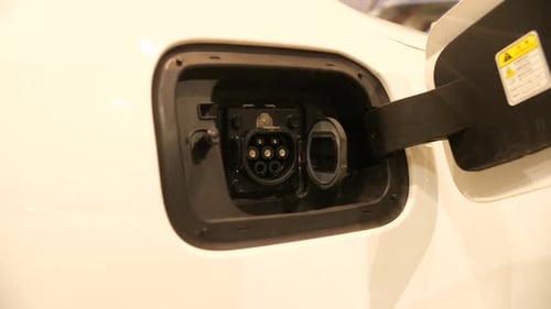 Electric Vehicle Charging Port Close Up