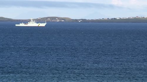 Ship Sailing on the Ocean on a Sunny Day