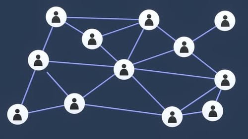 Growing People Network Connections Animation