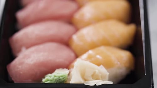 Prepackaged Sushi in a Plastic Tray