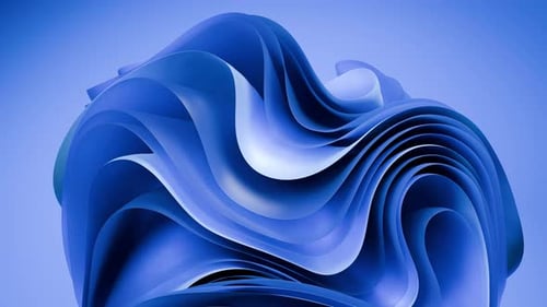 Abstract Blue Fluid Waves Seamless Background Animation