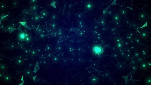 Abstract Digital Network Connection Motion Background Loop