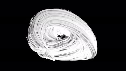 Paint Brush Strokes. Circle Hole Frame