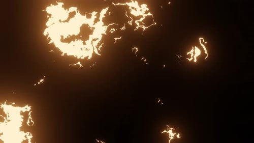 Smoldering effect on black background. Loop animation of burn
