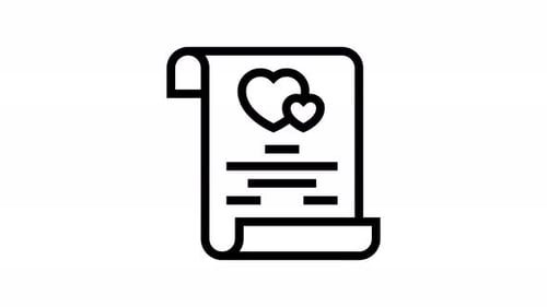 Minimalist Animated Invitation Scroll with Hearts