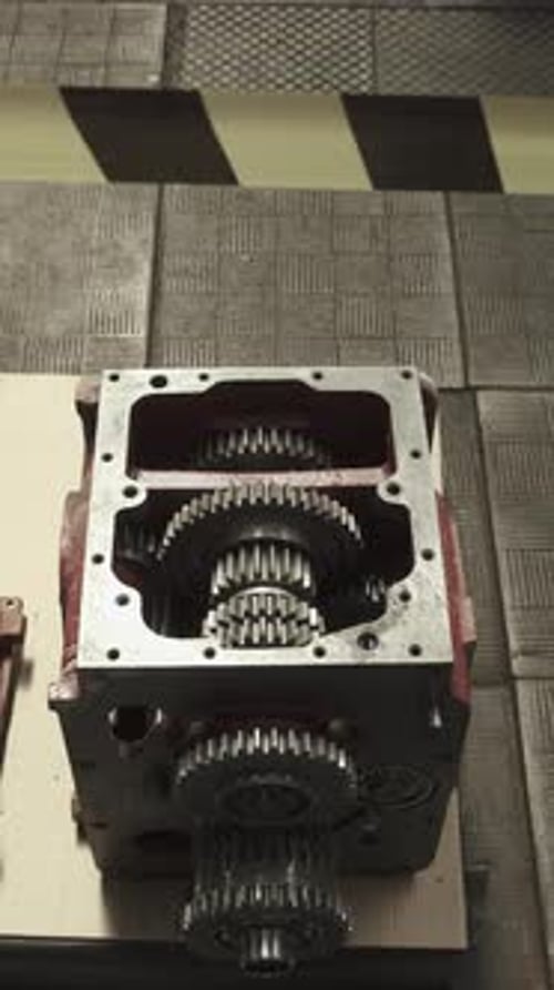 Open Gearbox Displaying Intricate Mechanical Engineering