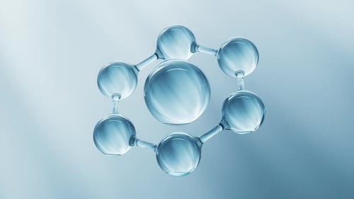 Transparent Rotating Molecule Structure Abstract Animation