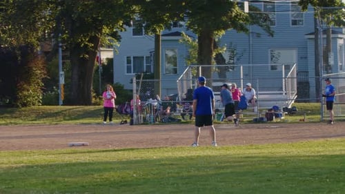 Baseball In Halifax Park Slow Motion Hit And Run Nova Scotia Canada