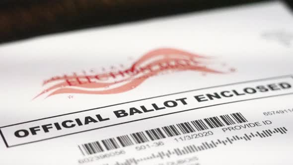 Official Election Mail-in Ballot Letter Enclosed, U.S. Postal Service ...