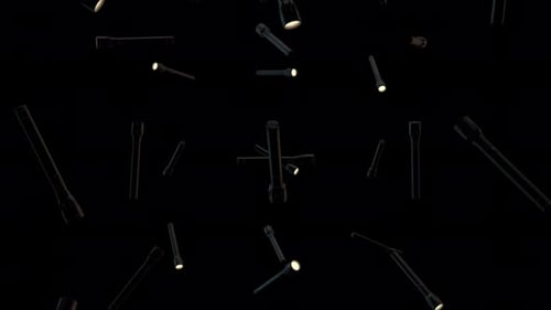 Flash Light Falling Alpha Channel 4K
