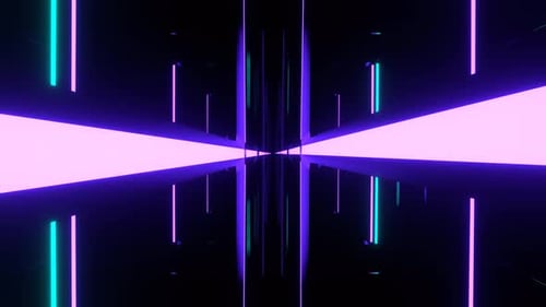 Purple And Turquoise Fantastic Geometric Strobe Neon Frames Background Vj Loop In 4K